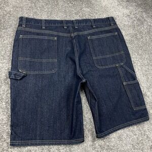 VTG Denim Carpenter Shorts Men's 40 Baggy Loose Dark Wash Big Mac 12"‎ OPENING